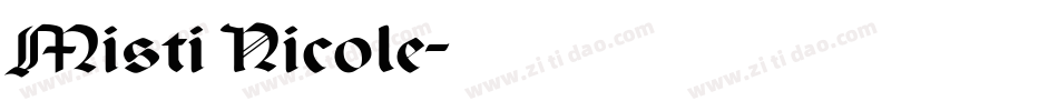 Misti Nicole字体转换